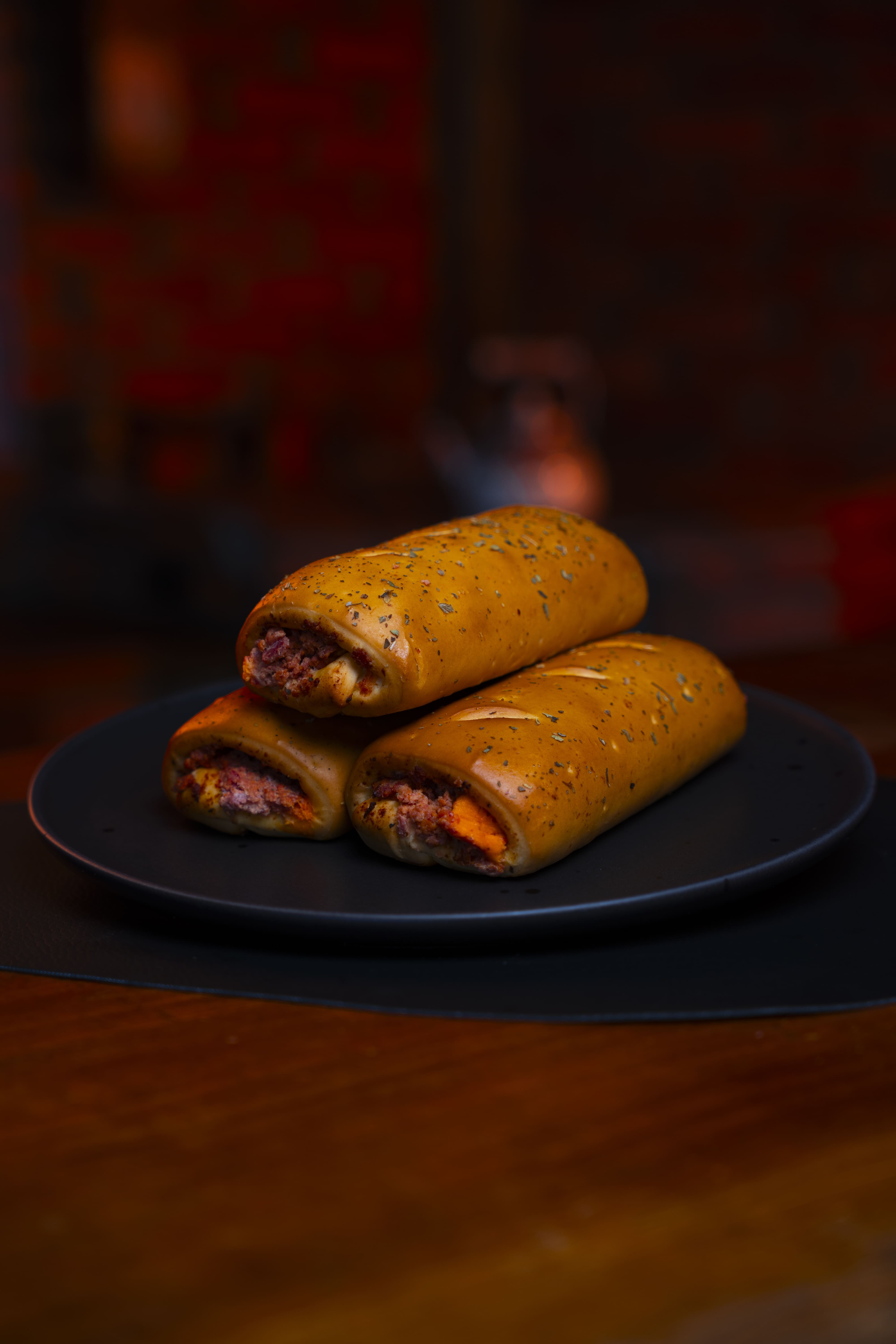 Baguete Calabresa com Cheddar